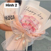 Bó hoa nhũ galaxy gói giấy xốp hàn