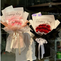 Bó Hoa Nhũ Kim Tuyến 10 Bông Giấy Xốp Hàn,Hoa Sáp Nhũ Tặng Lễ