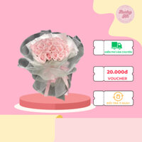 Bó hoa ruy băng handmade đơn giản