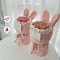 Bó Hoa Sáp Quà Tặng Bó Hoa Thiết Kế Theo Yêu Cầu Hoa sáp vải tweed, vải lông Fresherb