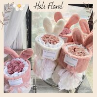 Bó Hoa Sáp Tai Thỏ Hot Trend 4 Màu, Hoa Sáp 7 Bông 11 Bông 21 Bông