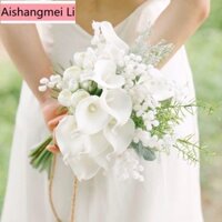Bó Hoa Sen Giả Cầm Tay Dùng Làm Phụ Kiện Chụp Ảnh Cưới