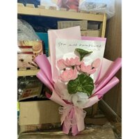 Bó hoa sen kẽm nhung bó sẵn