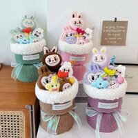 Bó Hoa SetThú Nhồi Bông Labubu Quà Tặng Xinh Xắn, Ý Nghĩa, Đáng Yêu