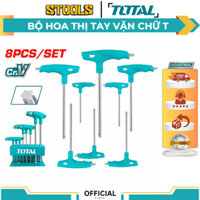 Bộ hoa thị tay vặn chữ T 8 chi tiết TOTAL THHW80836 | Bộ lục giác bông đa năng, thép hợp kim, hỗ trợ tháo siết đai ốc