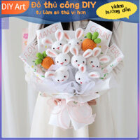Bó Hoa Thỏ Len Dệt Kim Tự Làm (Video Tutorial)#Hộp Quà Tặng Sinh Nhật Thủ Công 4 Tầng Bằng Cotton Dễ Thương#Bó Hoa Đan Len Thủ Công Xinh Xắn Cho Bạn Gái