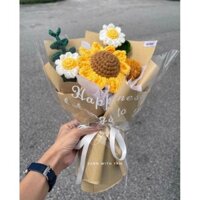 Bó hoa tốt nghiệp len móc