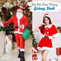 Bộ Hóa Trang Ông Già Noel Nam Và Váy Noel Cho Nữ - Nhiều Chi Tiết - Chất Liệu Nhung Xịn Đẹp Cho Mùa Giáng Sinh