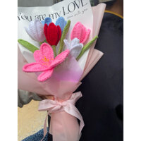 Bó Hoa Tulip Cánh Nhiều Màu Xinh Xắn Thích Hợp Làm Quà Tặng