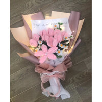 Bó Hoa tulip Hồng Quà Tặng