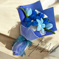 BÓ HOA TULIP KẼM NHUNG QUÀ TẶNG 20/11 - KÈM TÚI VÀ THIỆP