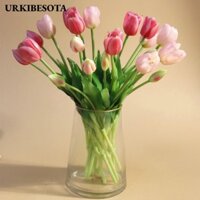 Bó hoa tulip URKIBESOTA, Hoa giả chất lượng cao 5 đầu, Hoa nhân tạo silicon cảm ứng thực sự
