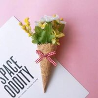 Bó hoa tuylip cúc nhỏ 20cm phụ kiện chụp ảnh - Trắng