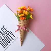 Bó hoa tuylip cúc nhỏ 20cm phụ kiện chụp ảnh - Vàng cam