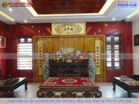 Bộ Hoành Phi Câu Đối Bằng Đồng 1m97 Lắp Tại Việt Trì - Phú Thọ