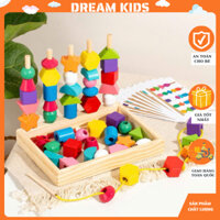 Bộ hoạt động học tập thực hành Hạt gỗ Đồ chơi xếp hạt Phát triển kỹ năng giải quyết vấn đề
