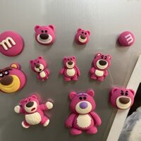 Bộ Hoạt Hình Dễ Thương Tủ Lạnh Từ Miếng Dán Gấu Dâu Động Vật Mông Pikachu Trang Trí Tủ Lạnh Bộ Nhãn Dán