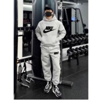 Bộ hoodie thu đông Nike nam nữ, chất nỉ tàu dầy dặn không xù , mũ 2 lớp, thời trang otisstore.vn