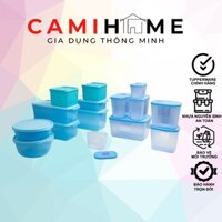 Bộ hộp bảo quản thực phẩm Blue Ocean Mega Set 15 Tuppeware nhựa nguyên sinh an toàn trữ mát trữ đông