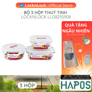Bộ hộp bảo quản thực phẩm Lock&Lock LLG821S908