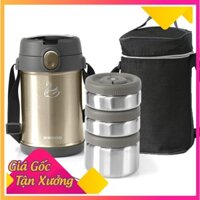 Bộ hộp cơm giữ nhiệt 2GOOD Màu Vàng  - Kèm Muỗng và Đũa Inox 304