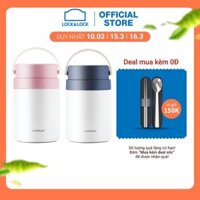 Bộ hộp cơm giữ nhiệt đựng thức ăn kèm muỗng Lock&Lock Handle Food Jar 700ml – LHC8042 (2 màu)