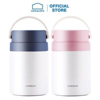 ***Bộ hộp cơm giữ nhiệt đựng thức ăn kèm muỗng Lock&Lock Handle Food Jar 700ml - LHC8042 (2 màu như hình)