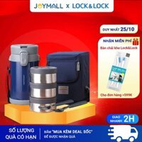 Bộ hộp cơm giữ nhiệt Lock&Lock Easy Carry 2L LHC8039 có túi (1 hộp 720ml, 2 hộp 420ml kèm 1 bộ muỗng nĩa) - JoyMall