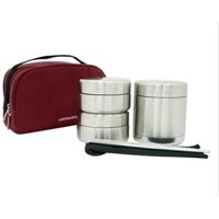 Bộ hộp cơm giữ nhiệt lock&lock LHC8015, gồm 3 hộp bằng inox kèm đũa và túi giữ nhiệt