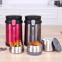Bộ hộp cơm giữ nhiệt LocknLock Easy Take Lunch Box LHC8034 2L, 2 Màu, Có Túi Đựng, 3 Hộp Đựng và Bộ Muỗng Nĩa - K-MALL