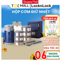 Bộ Hộp Cơm Giữ Nhiệt LocknLock 2 Lít 3 Ngăn Kèm Túi Đựng Giữ Nhiệt Và Muỗng Nĩa LHC8039 - T2C Mall