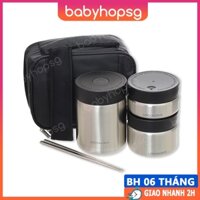 Bộ hộp cơm giữ nhiệt thép không gỉ Lock&Lock LHC8031SLV bạc - BABYHOPSG