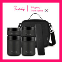Bộ hộp cơm giữ nhiệt Tums Blackstone Stainless Vacuum Lunchbox + muỗng đũa kèm túi