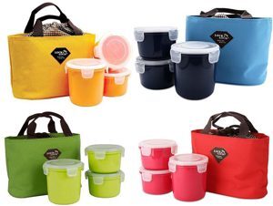 Bộ Hộp Cơm Lock&Lock Màu Xanh Lá 0.05 HAF100G3