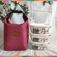 bộ hộp cơm thủy tinh lock&lock - bộ hộp đựng cơm lock&lock