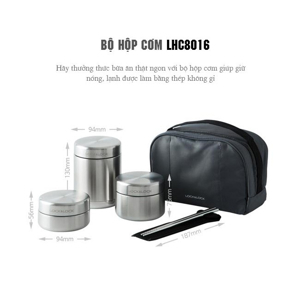 Bộ hộp cơm và bình giữ nhiệt L&L - Lunch Set Gift Box LHC8016S01
