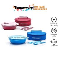 Bộ hộp cơm văn phòng Crystalwave Tupperware, hộp cơm chia ngăn, nhựa nguyên sinh, dễ mang theo, kín nước, kín khí