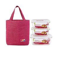 bộ hộp đựng cơm lock&lock và túi giữ nhiệt - bộ hộp đựng cơm lock&lock