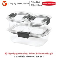 Bộ Hộp Đựng Cơm Nhựa Tritan Brillance Cao Cấp Có Nắp Gài | 3 size Khác Nhau Rubbermaid USA | TRITINCO