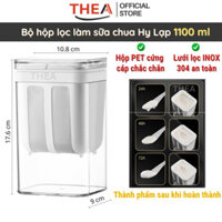 Bộ hộp dụng cụ lọc làm sữa chua Hy Lạp tách nước whey tại nhà với lưới lọc inox 304 cao cấp an toàn dễ làm, dễ vệ sinh – THEA