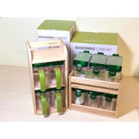 Bộ Hộp Đựng Gia Vị Lock&Lock kèm kệ gỗ HPL949S4 4*[430ML] HPL949S6 6*[430ML]