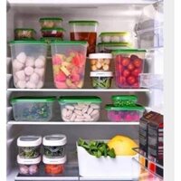 Bộ hộp đựng thực phẩm 17 món - Set 17 hộp nhựa tủ lạnh cao cấp bảo quản đồ ăn