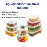 Bộ Hộp Đựng Thực Phẩm Hokkaido INOCHI - Hộp Bảo Quản Thức Ăn Để Tủ Lạnh, Dùng Được Trong Lò Vi Sóng