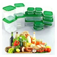Bộ Hộp Nhựa Có Nắp 17 Món Đựng Bảo Quản Thực Phẩm