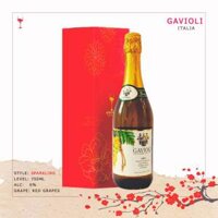Bộ hộp quà 01 chai Nước ép Nho trắng có Gas - Gavioli 750 ml