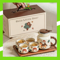 Bộ Hộp Quà, Cốc Nước Gốm Sứ Chịu Nhiệt Độ Cao-Mocsanshop.thegioicocxinh
