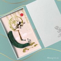 Bộ hộp quà tặng bookmark kim loại hình gấu trúc, phong cách Trung Quốc, quà sinh nhật cho sinh viên, quà lưu niệm văn hóa sáng tạo Sichuan Chengdu