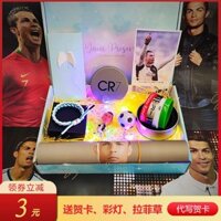 Bộ hộp quà tặng vòng tay đồ dùng bóng đá ngôi sao Ronaldo Messi N