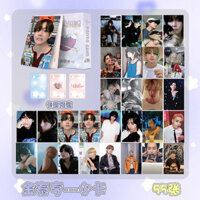 Bộ hộp thẻ ảnh Kim Taehyung gồm 55 thẻ, kích thước 57x86mm, album lật, thẻ lenticular Lomo, bưu thiếp