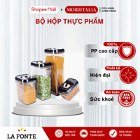 Bộ Hộp Thực Phẩm Nắp Thông Minh Moriitalia 94702000 - Chất liệu thủy tinh trong suốt, chịu nhiệt cao